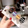 free shipping Color stripe Diamond encruste hair claws crystal cute small hairpin bangs clip Hair Accessories