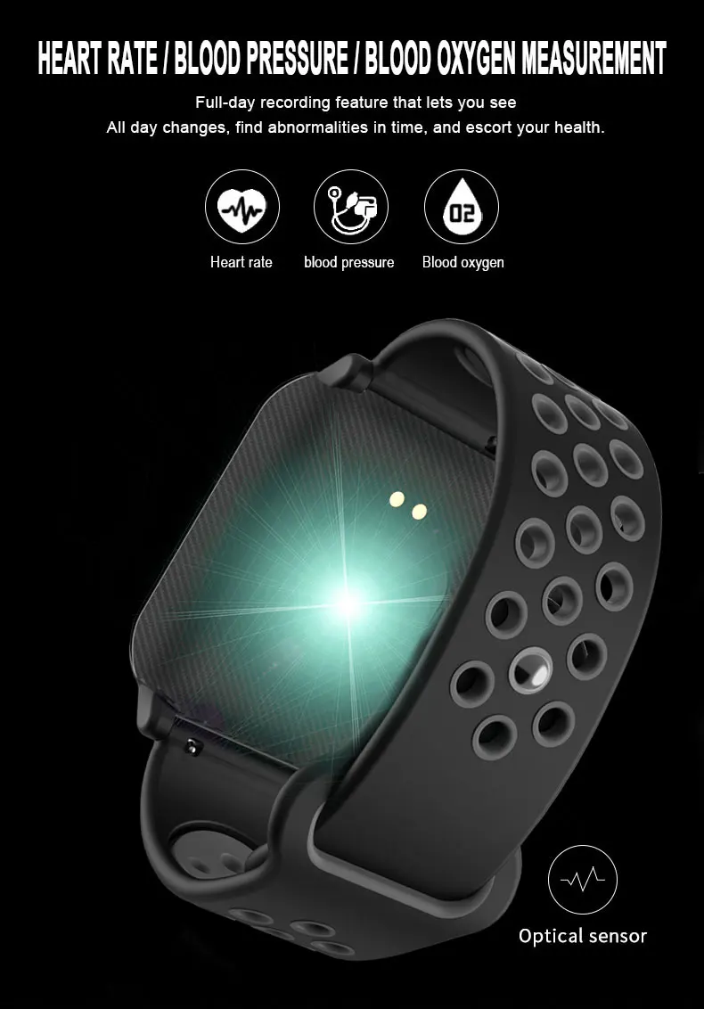 KY11 Smart Bracelet Heart Rate Measurement Pedometer Fitness Tracker Watch Smart Bracelet Ladies Men Waterproof For Android IOS