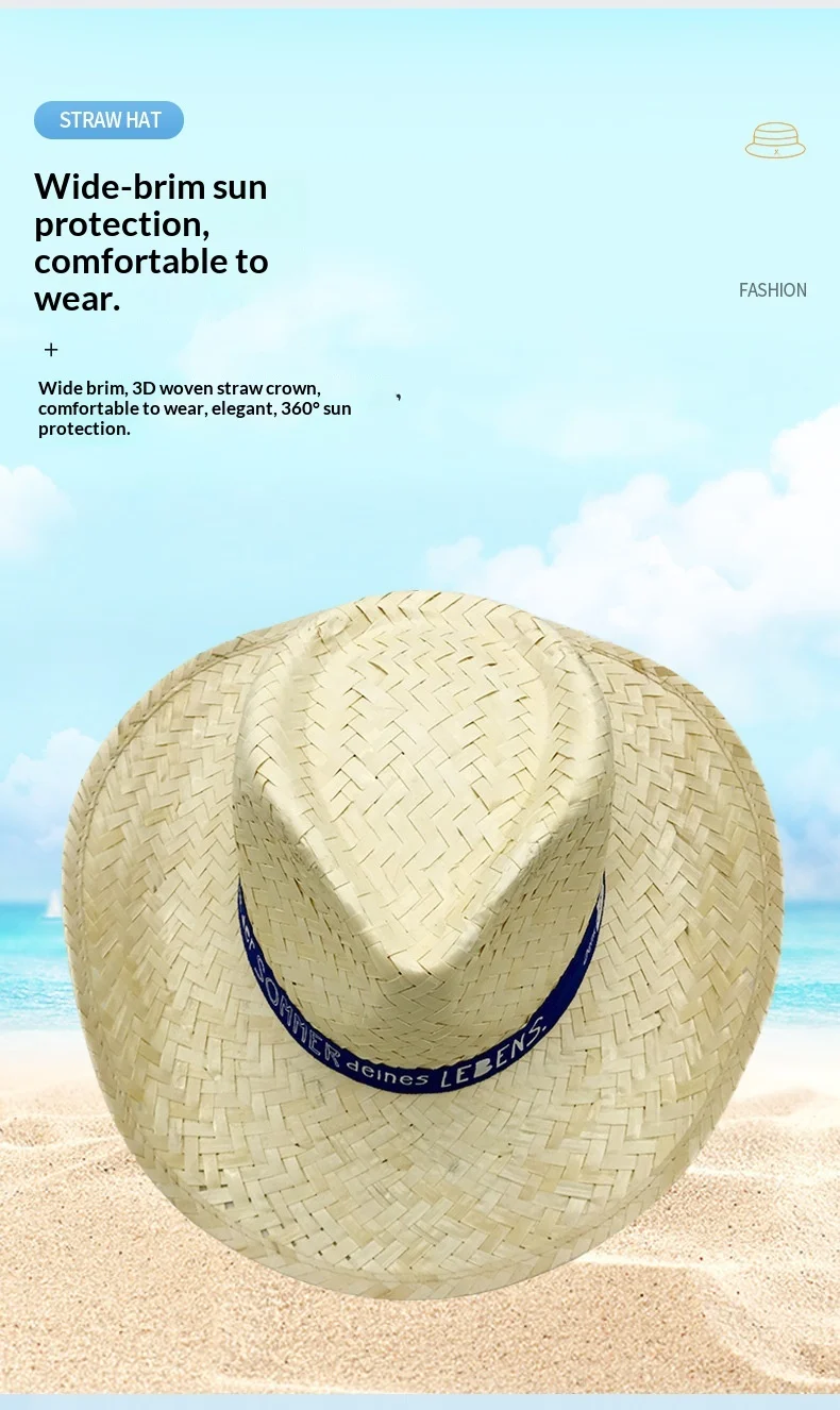 Western-strohhuut Mat Breeter Kremp Fir Am Summer Op Der Plage_voghion.com