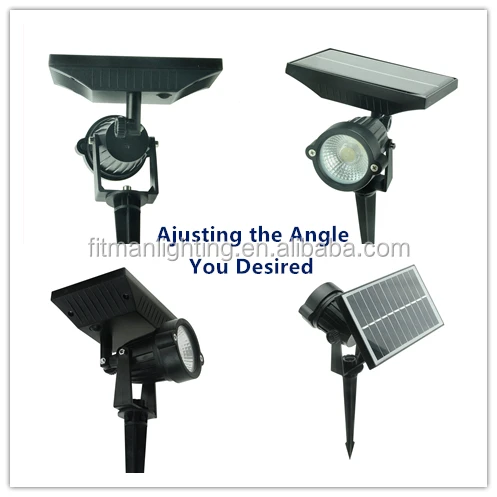 太阳能 LED 草坪灯泛光灯尖峰照明控制，适用于室外花园小径