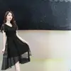Stars yarn polyester fashion clothing cloth boutique soft flash of light silk organza women's wear dress shirt fabric