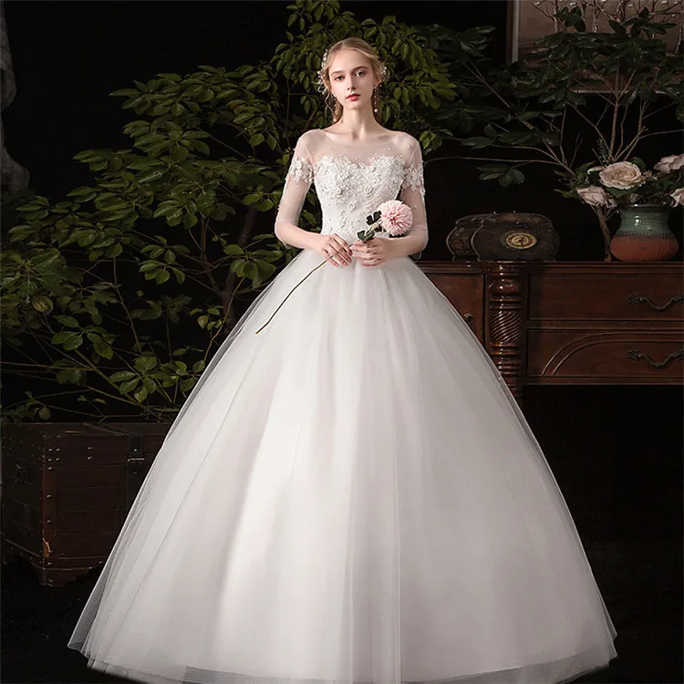 Luxury Elegant White Wedding Dress Bridal Gown For Wedding - Buy ...