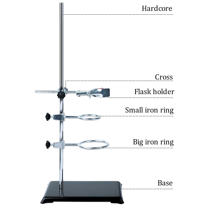 Laboratory Grade Metalware Set Support Stand Premium Iron Material