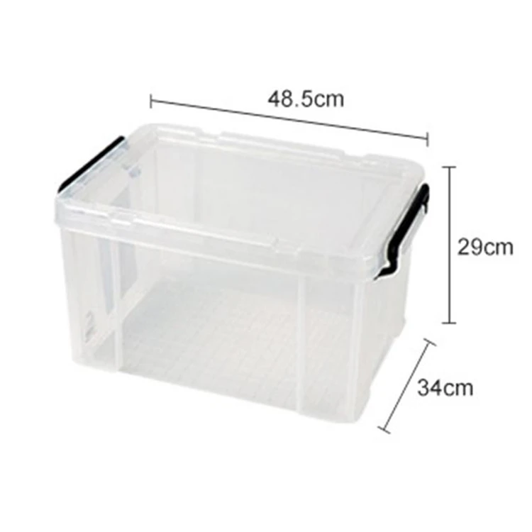 1Pcs Clear Plastic Transparent With Lid Storage Box Collection Container Case IH