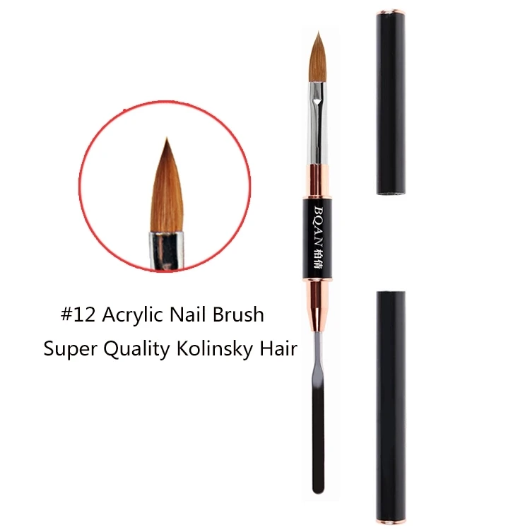 Professional Spatula Rose Gold Kolinsky Nail Brush,Kolinsky Germany