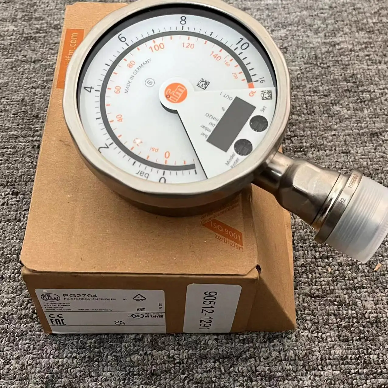 Pressure Sensor Ifm Electronic Pg2794 New Flush Pressure Sensor With