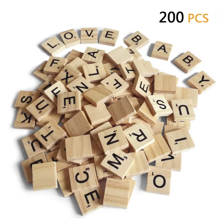 wood letter cube