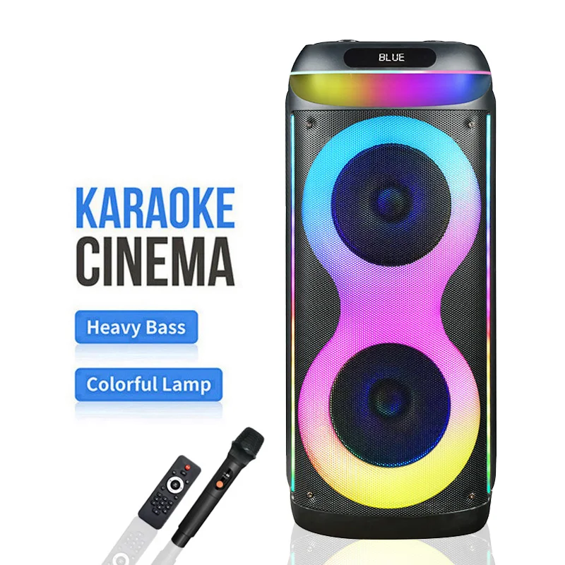 Portable 8 Inch Bluetooth Speaker System for Indoor/Outdoor Use