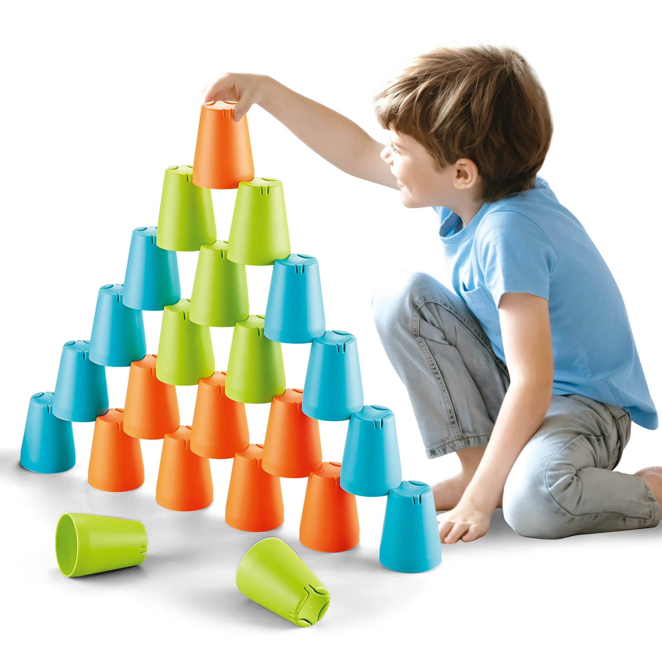 3 In 1 Building Block Interaction Pitching Quick Toss Game Folding Cup