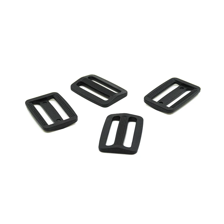 Black Plastic Belt Strap 38mm Triglides Slider Triglides Slides Buckle