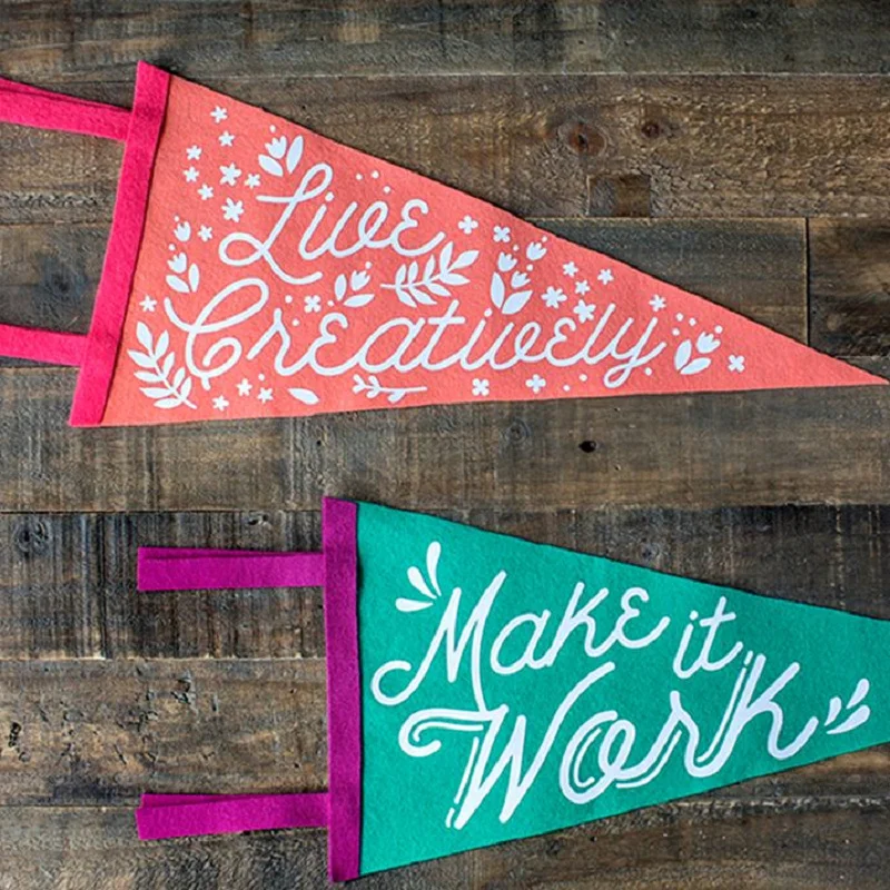 40colors for you choose pre made letter felt banners