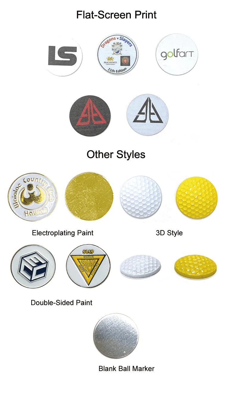 Metal Crafts Blank Metal Golf Ball Line Marker Golf Ball Marker Metal ...