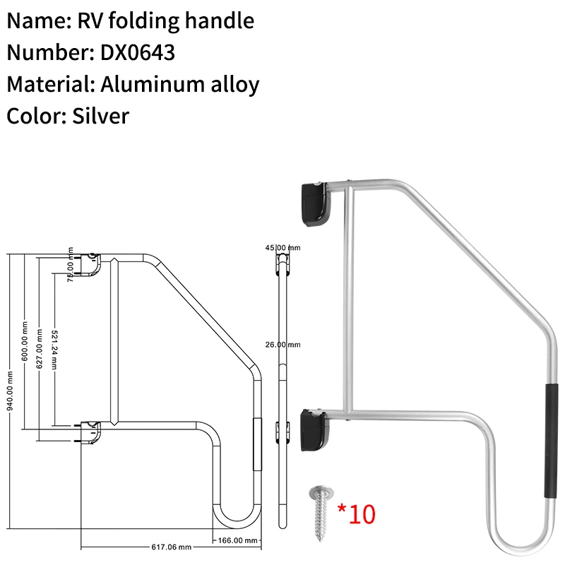 TYTXRV RV Door Handle - Durable, Anti-Rust & Anti-slip
