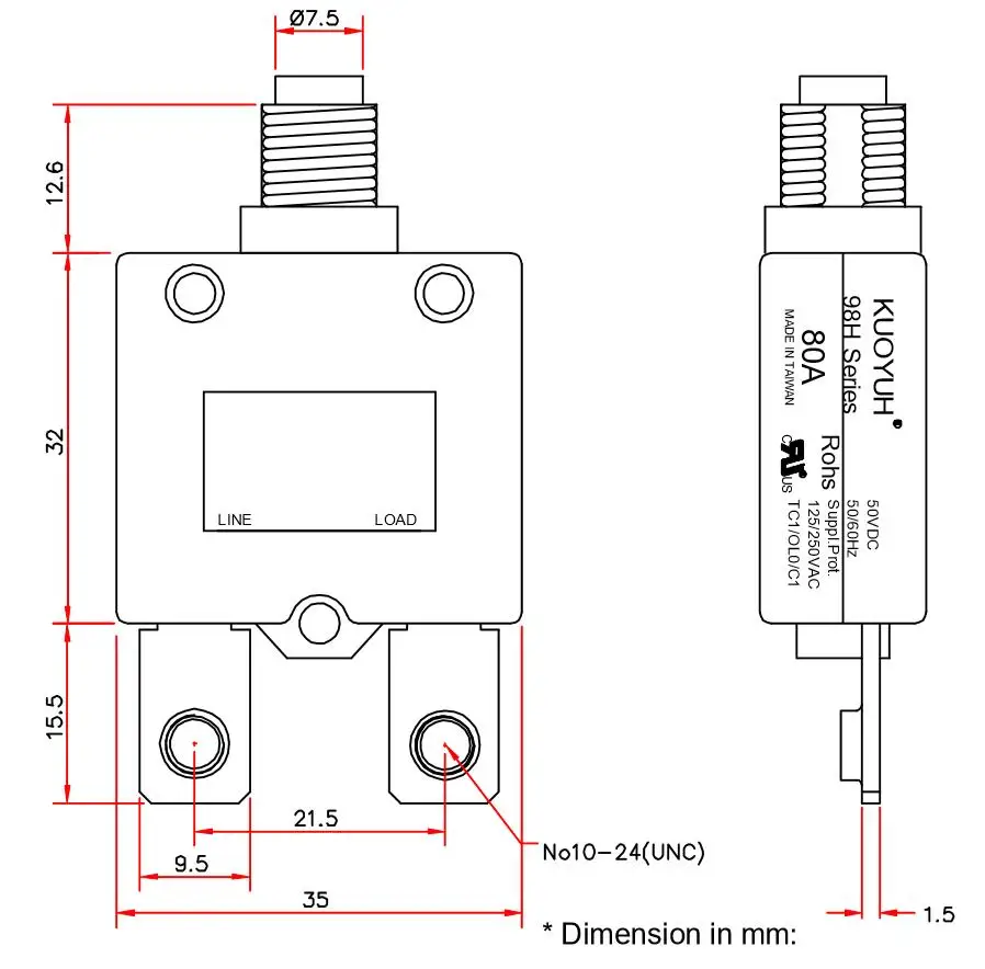 kuoyuh electronic circuit breaker