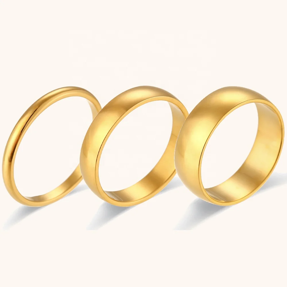 Ring And Ran Ding Ran 18K Gold Plated Stainless Steel Rings - Durable & Stylish