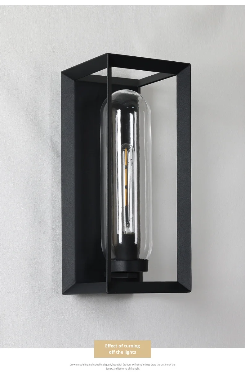 product modern outdoor led wall lamp simple waterproof for villa gate corridor balcony terrace courtyard lighting rainproof aluminum-8