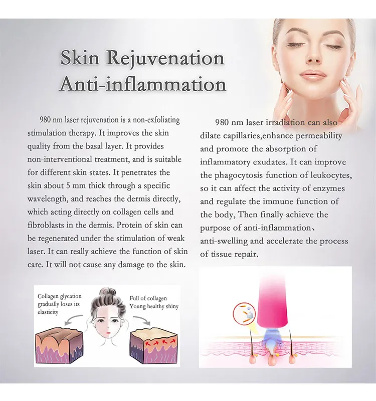 Professional 980nm Diode Laser f Facial Vascular Spider Vein Removal Machine DHL