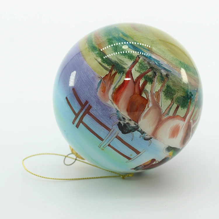 假日装饰玻璃球圣诞内彩绘玻璃球