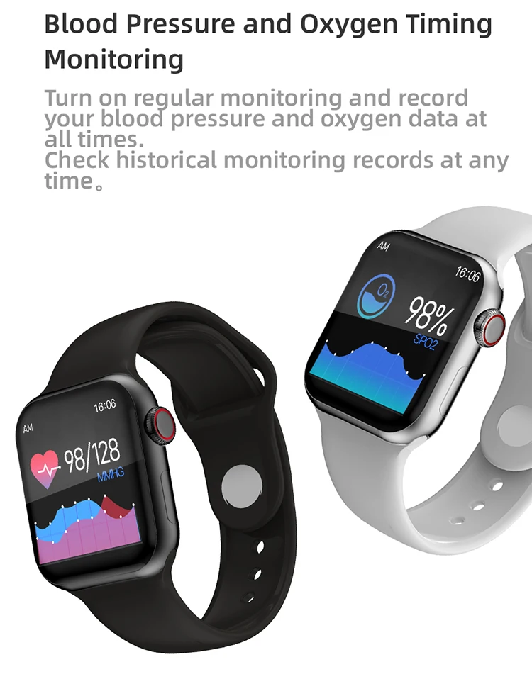 Amazon new hot sale Anti-lost Sport thin smart watch I6 iwo series Smart watch Band Fitness tracker Heart Rate Monitor T100