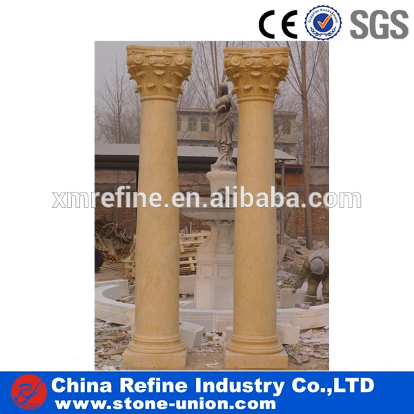yellow natural stone roman column.JPG