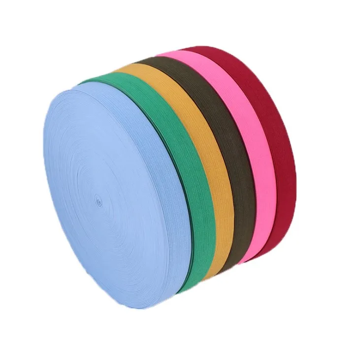 2019 Wholesale custom 2cm colored Elastic Band for clothes, notebook and backpacks factory supplier