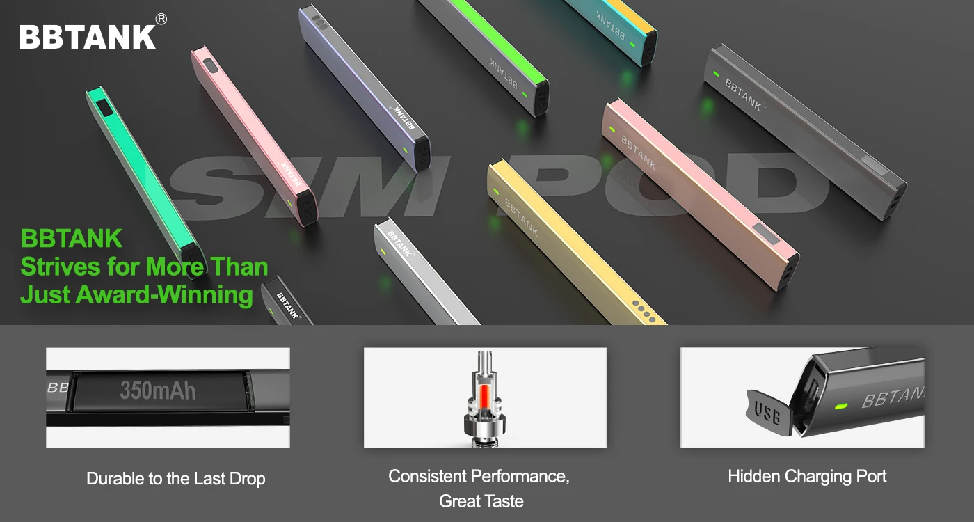 Pod system vape pen 0.5ml Disposable cbd vaporizer pen BBTANK Sim pod