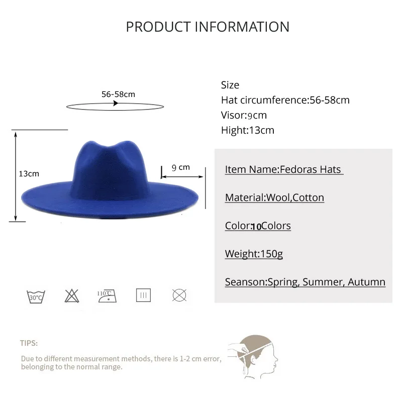 New Arrival Super Big Brim Felt Wool 