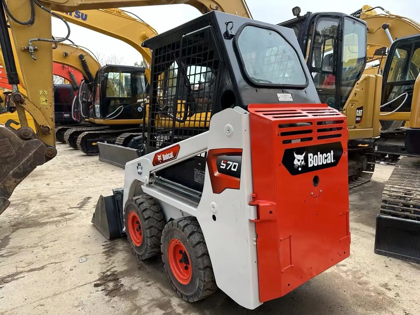Used Wheel Skid Steer Loader With Kubota Engine Bobcat S70 S130 S300
