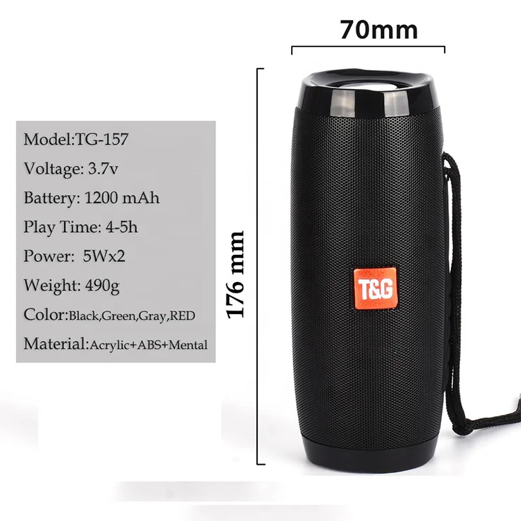 TG157 Portable LED Light Wireless Speakers Outdoor Super Bass Loudspeaker FM Radio Wireless Bluetooths Speakers - ANKUX.COM