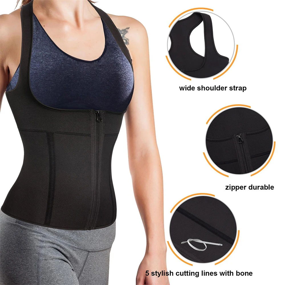 Wholesale Women Body Shaper Workout Sauna Suit Vest Slimming Neoprene ...