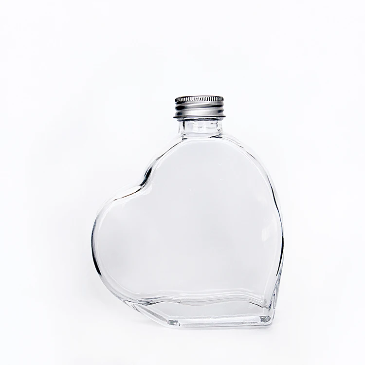 200ml Heart Shape Glass Bottle With Cork Buy Heart Shape Glass Bottle200ml Flat Glass Bottle 7196