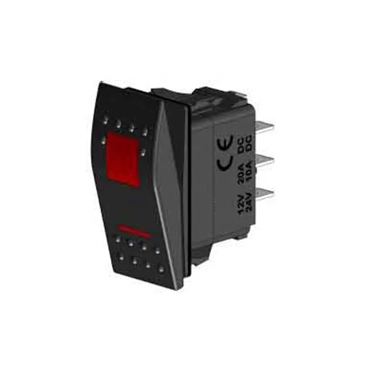 Dual Led 3 Position Momentary ON Carling Push Toggle Waterproof Rocker Switch 12V For Marine RV