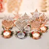 Custom high quality indoor decoration christmas candlestick 4 models gold and sliver candle holder tabletop ornaments