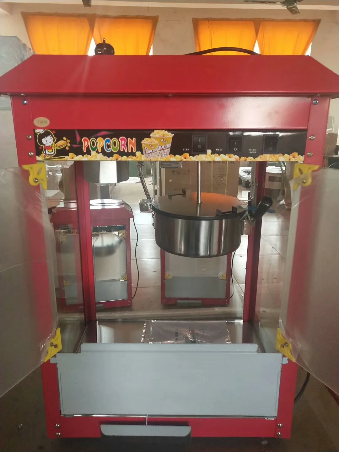 Professional manufacturer automatic control electric operated popcorn machine