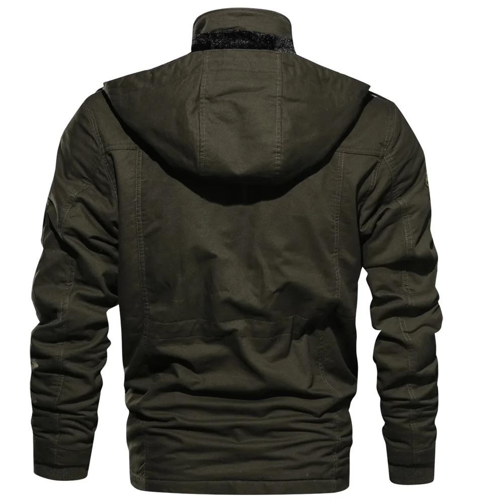 High Quality Cotton Mens Pilot Winter Fleece Jackets Warm Thicken Outerwear Windbreaker Plus