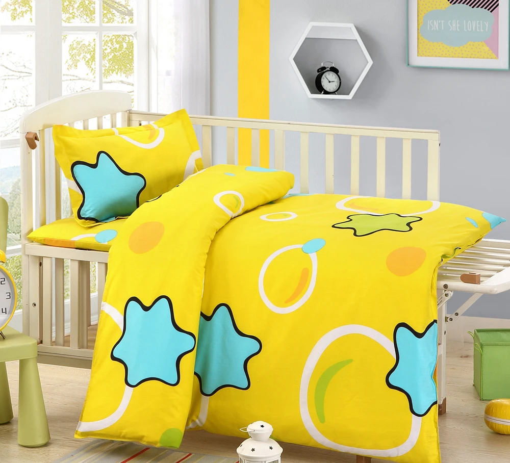 100% good Cotton Cute Cartoon Bedding Set Fabric for Kids