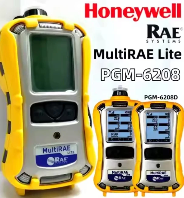 Honeywell Rae Multi Rae No2 Cl2 Nh3 O2 Lel Co Lite Pgm 6208 Portable