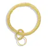 Cheap O shape silicone bangle key ring bracelet keychains