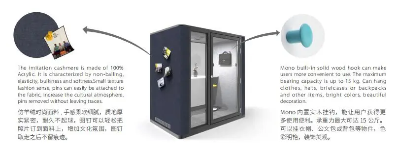Office Meeting Pod Soundproof Phone Booth As Privacy Booth Pods ...