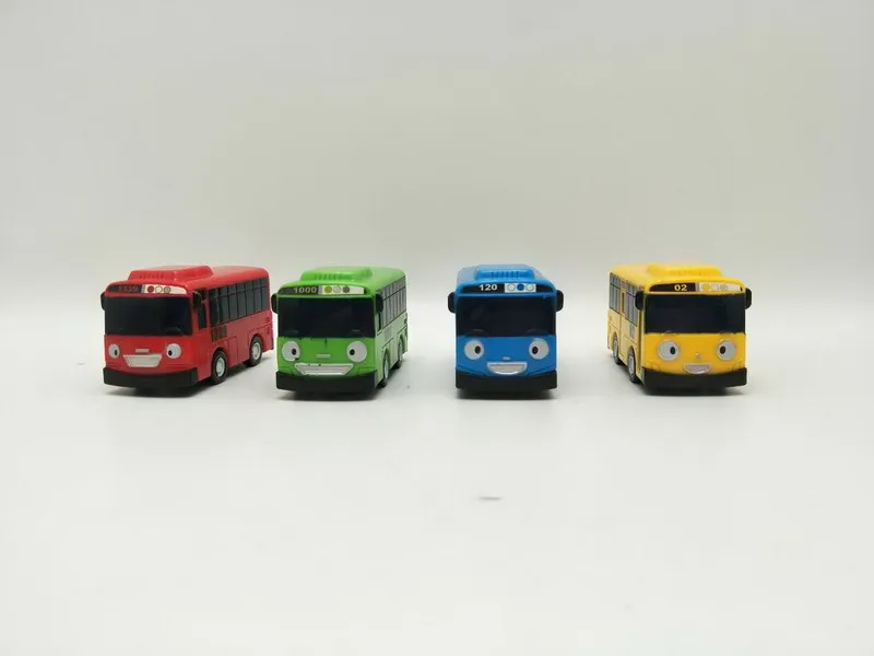 plastik küçük model küçük çocuk otobüsü mini oyuncak araba tayo taksi pres döküm model araba