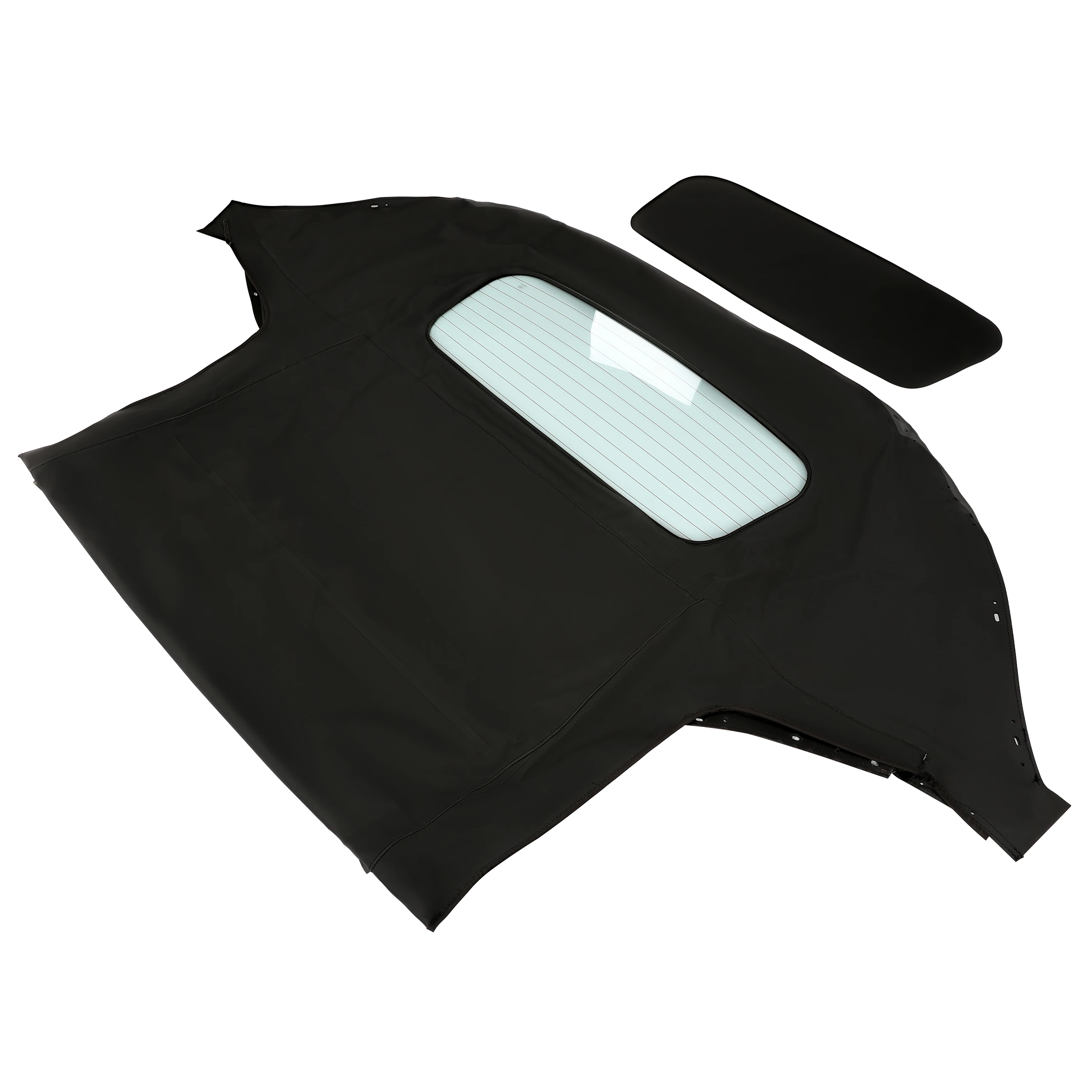 Black Convertible Soft Top With Clear Plastic Window For Mazda Miata MX-5 (1990-2005)