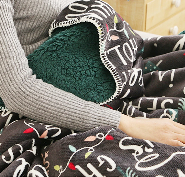 wholesale new design sherpa blanket throw blanket fleece blanket