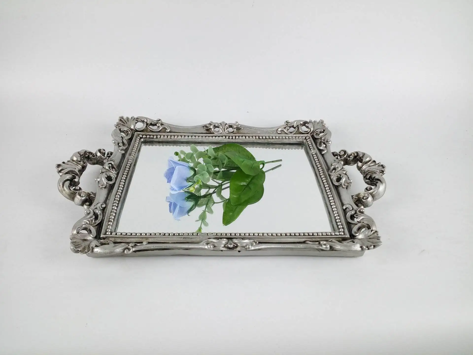 2020 Christmas Nordic Home Decor Gold Jewelry Display Tray Mirror Tray