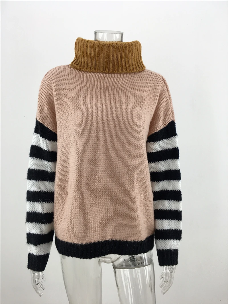 Amazon Hot-suéter De Moda Para Mujer,Suéteres De Gran Tamaño A Rayas