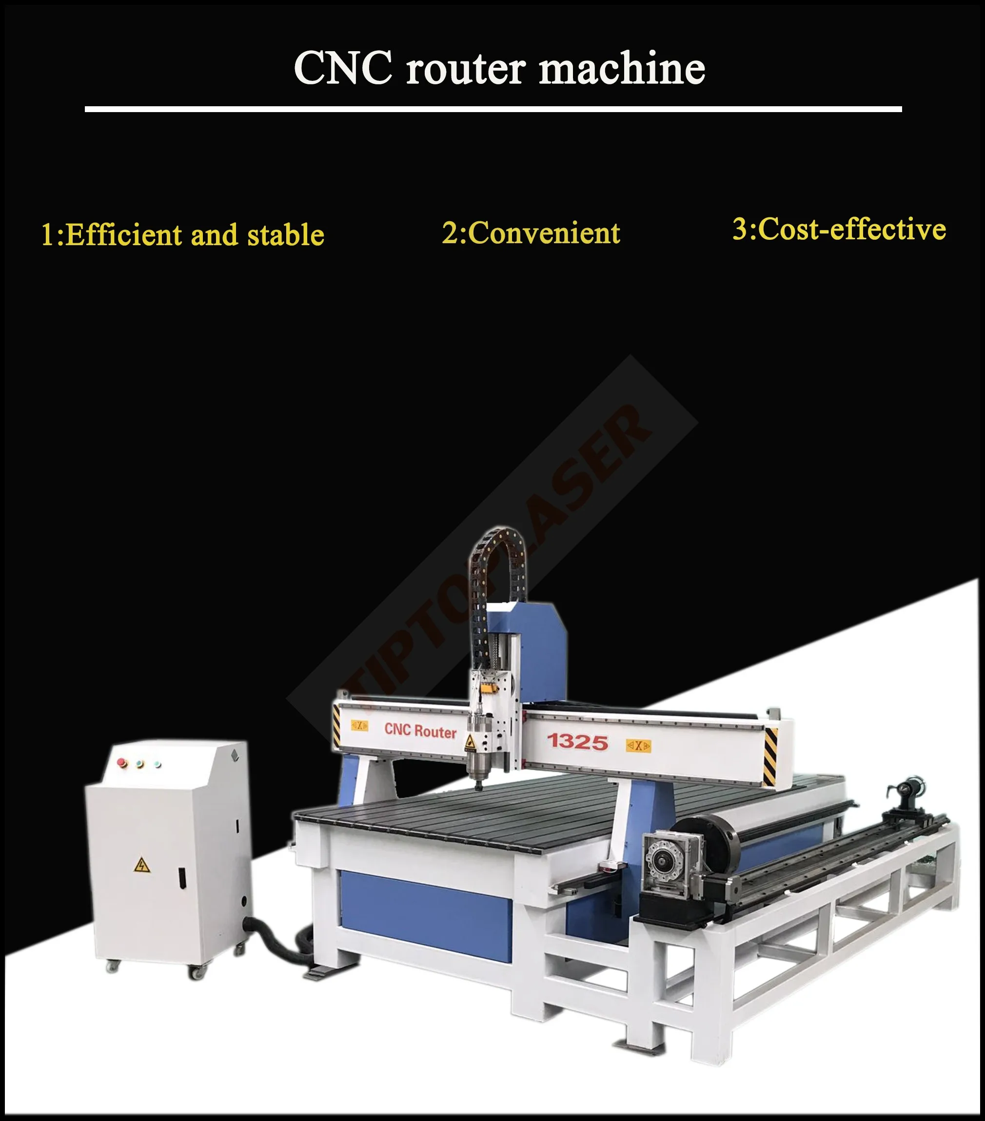 CNC Wood Router 1325 With Rotary