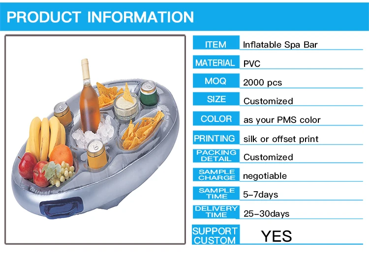 Durable PVC Inflatable Spa Bar - Perfect for Pool Fun