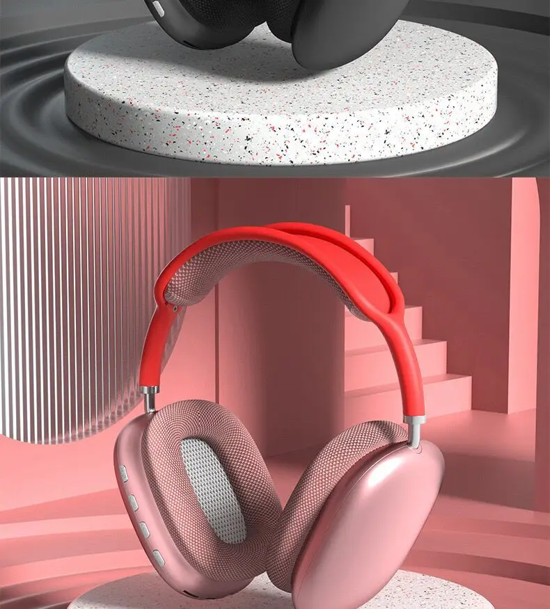 P9 Pro Max Over-Ear Noise-Canceling Wireless Earphones IPX3 Waterproof Type-C Charging LED Battery Indicator for 5.0