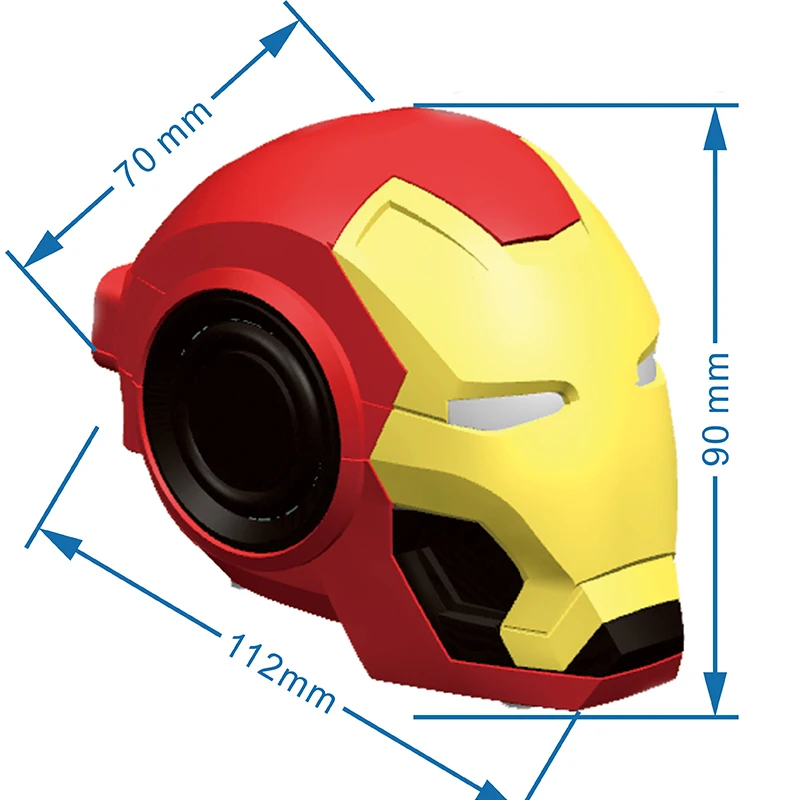 Marvel Helmet Cartoon Wireless Subwoofer Gift Portable Speaker Bluetooth - ANKUX.COM