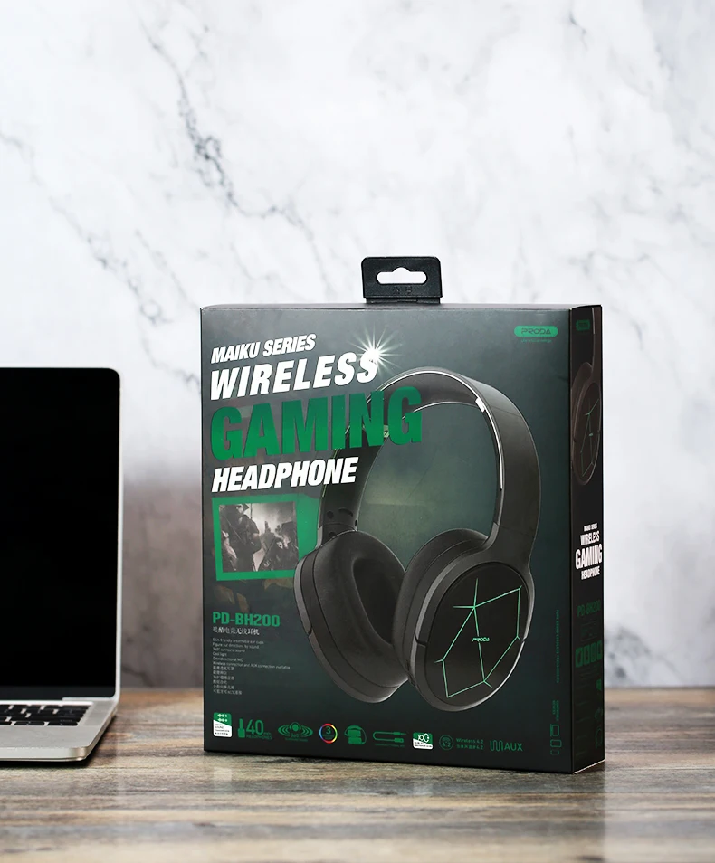 PRODA High Quality Wireless blue tooths Gaming Headphone ,Foldable Wireless Gaming Headset - ANKUX.COM