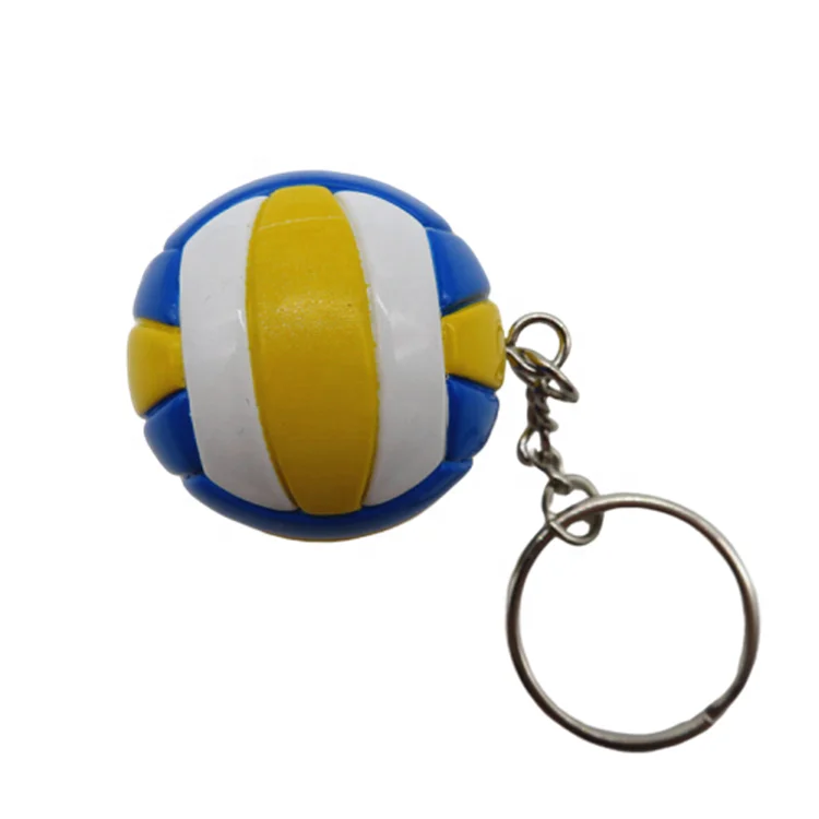 Custom 3d Rubber Shaped Soft Pvc Volleyball Keychains - Buy Volleyball ...